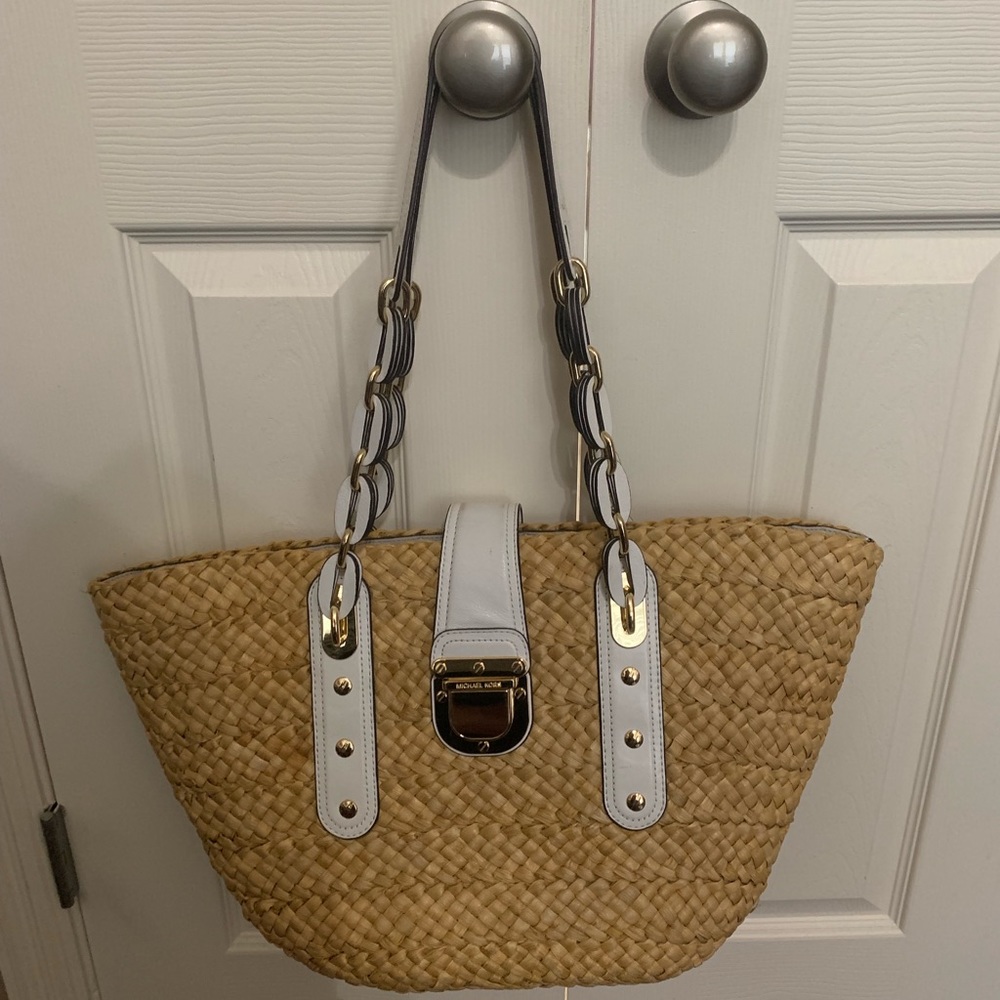 Michael Kors straw purse